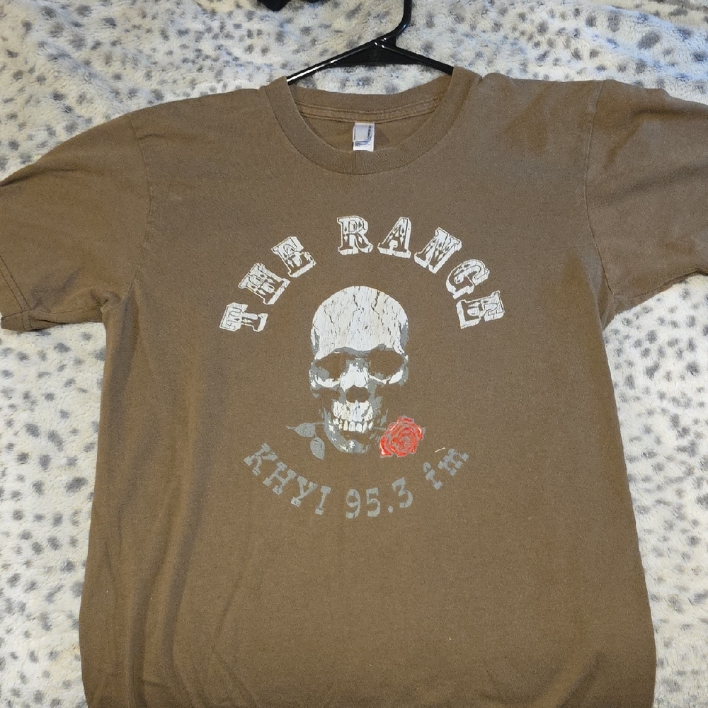 American Apparel Brown Skull Graphic Tee